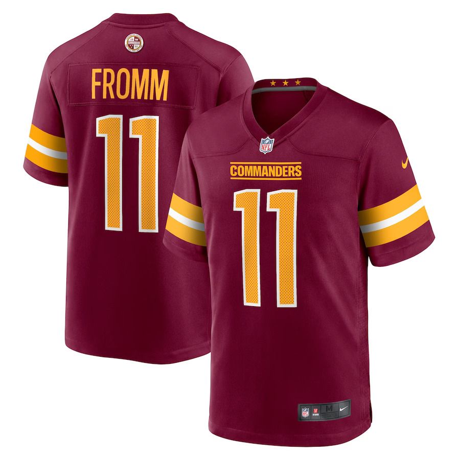 Men Washington Commanders #11 Jake Fromm Nike Burgundy Team Game NFL Jersey